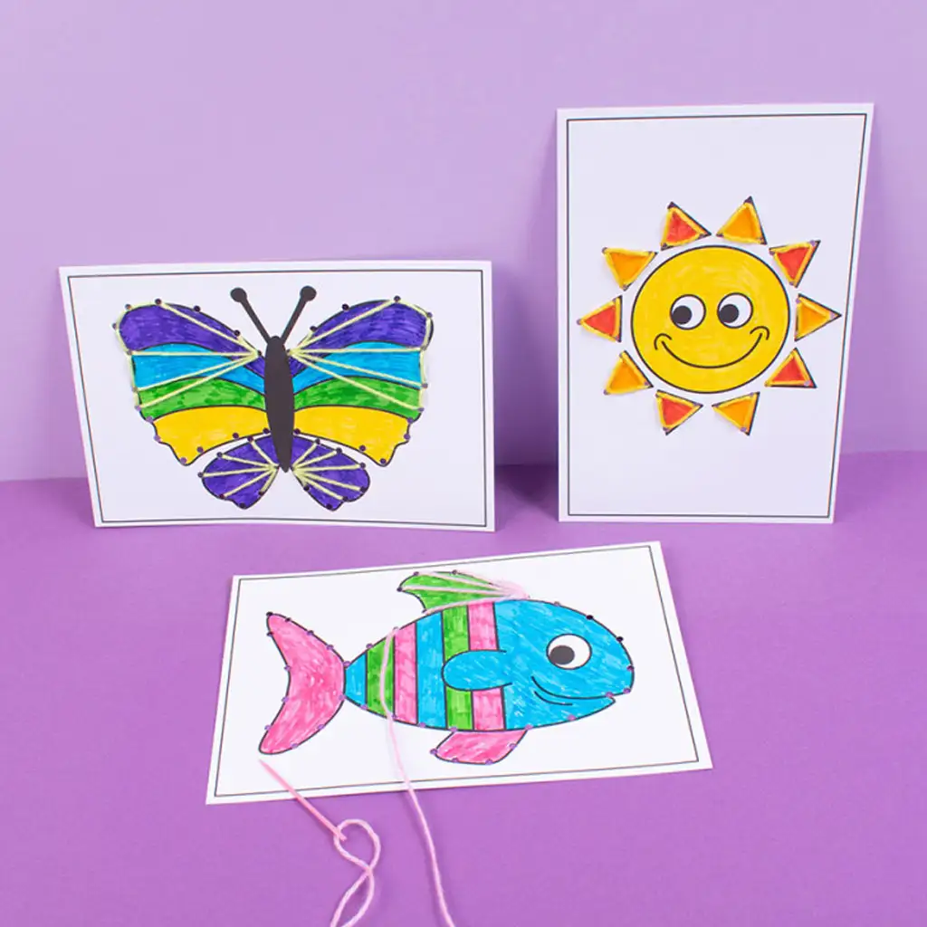 PlayBox: Färbbare Nähkarten-Set 48 Stück Bild 2