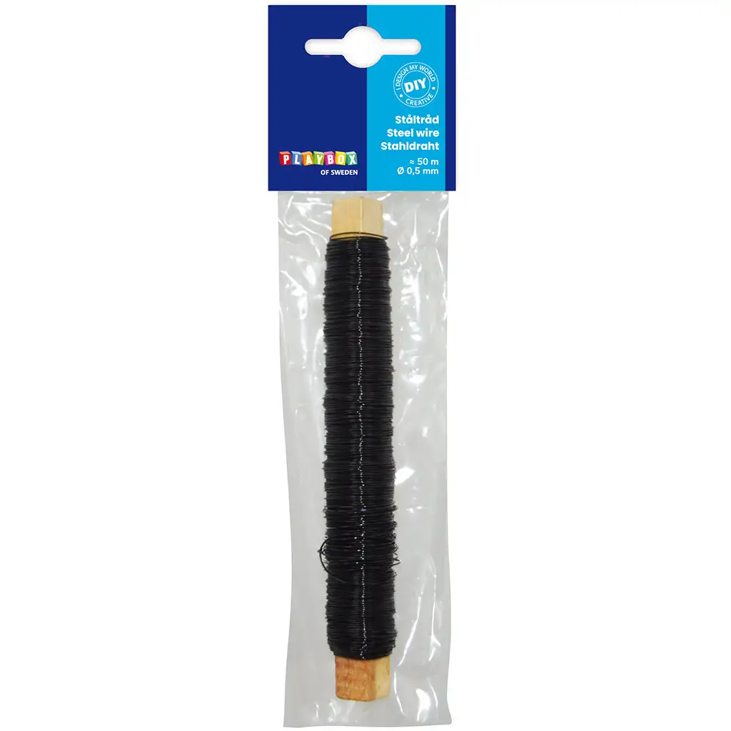 PlayBox: Bindedraht in Schwarz 0,5mm 50m Bild 1