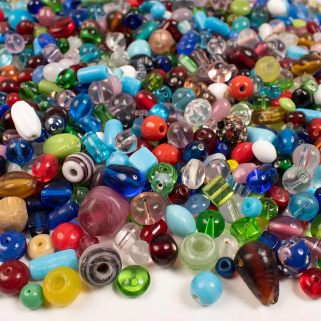 PlayBox: Bunte Glasperlen zum Auffädeln 1kg-Packung Bild 1