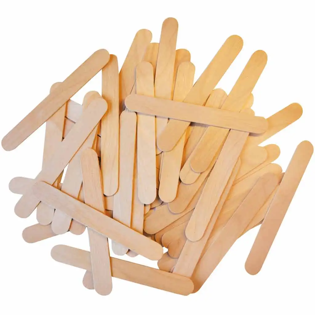 PlayBox: Dekorationsholzstäbe mit abgerundeten Ecken 150x18mm 100er-Pack Bild 1