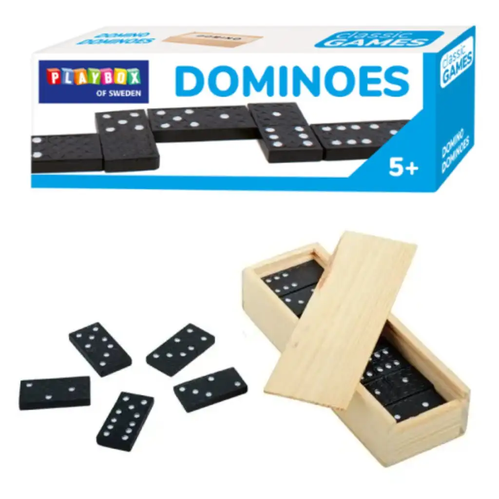 PlayBox: Dominosteine in Holzbox Bild 1