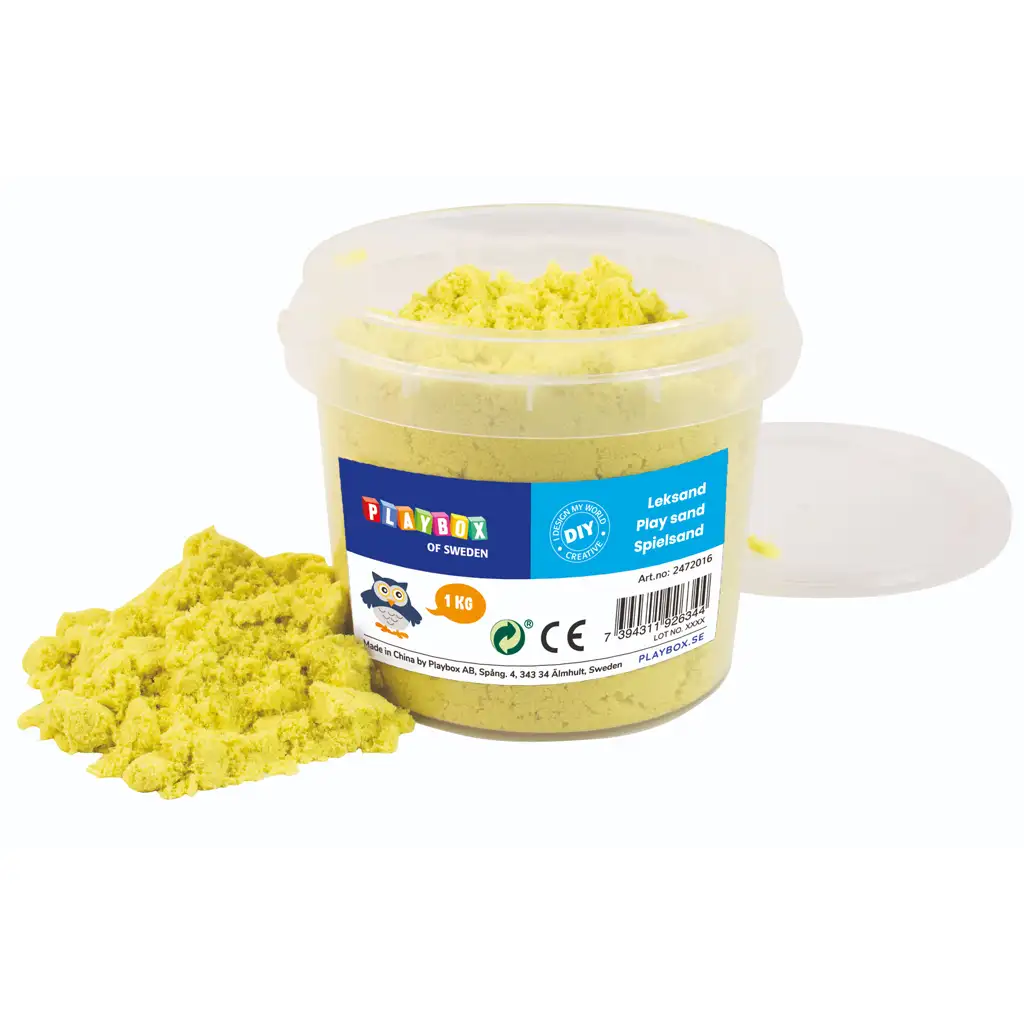 PlayBox: Gelbe Sandmasse im Eimer 1kg Bild 1