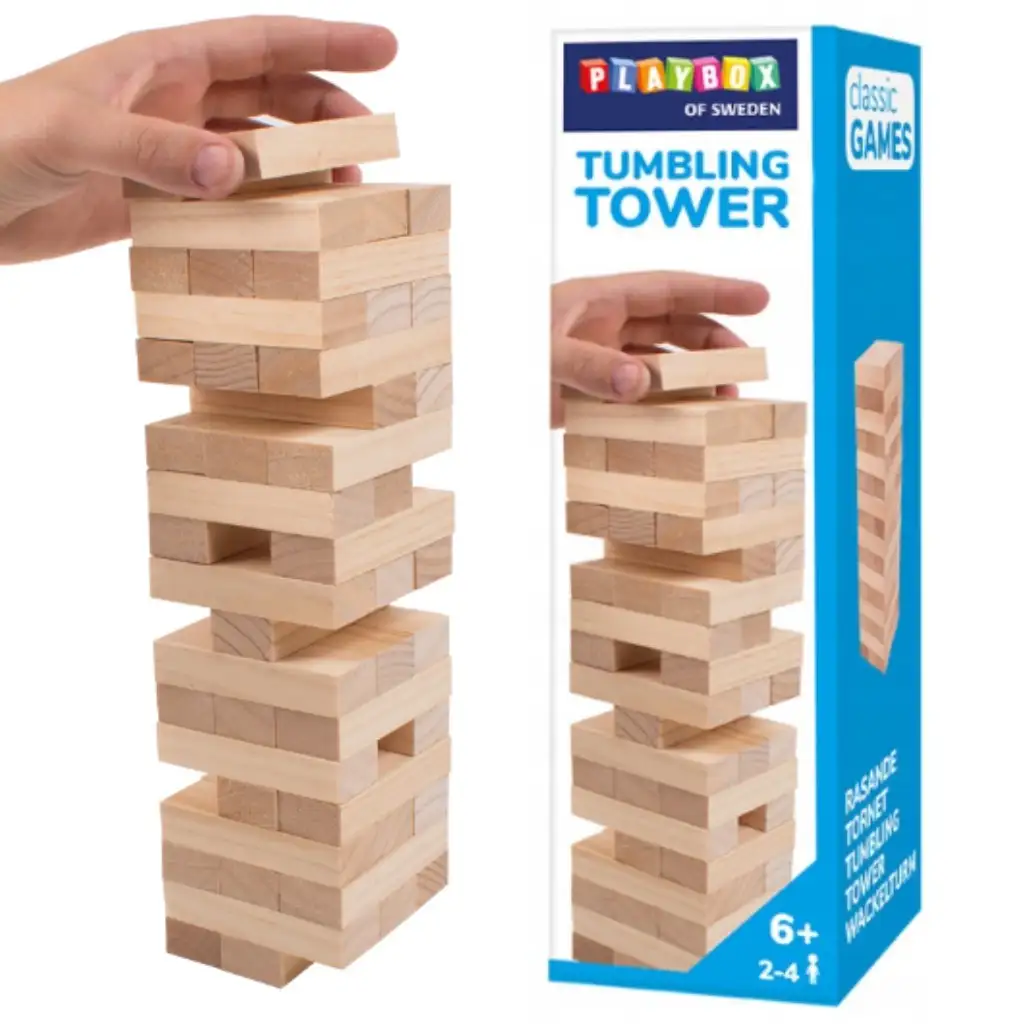 PlayBox: Holz Jenga Geschicklichkeitsspiel Bild 1