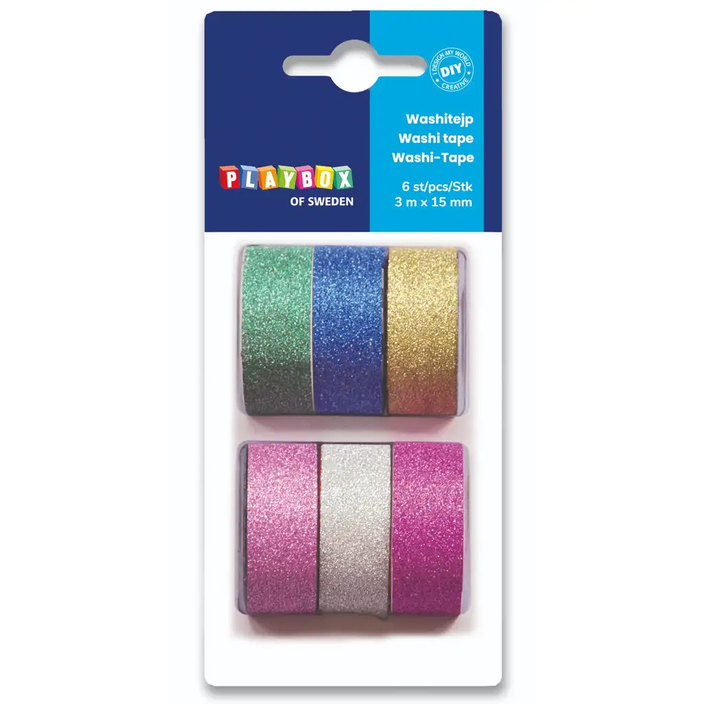 PlayBox: Glitzer-Dekor-Klebeband-Set 6-teilig Bild 1