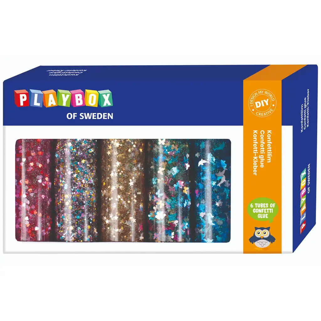 PlayBox: Glitzer-Klebeset 6-teilig Bild 1
