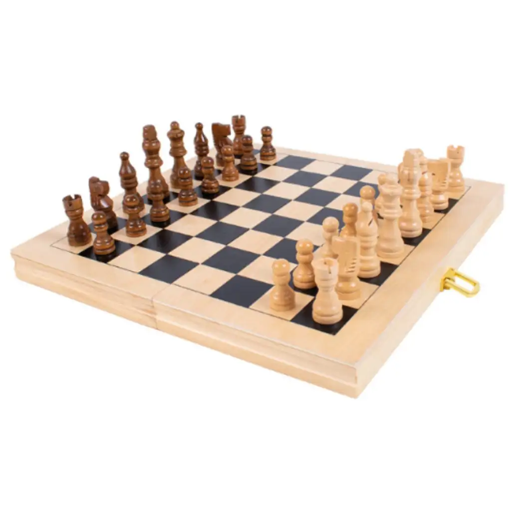 PlayBox: Schach aus Holz mit zusammenklappbarem Brett Bild 2