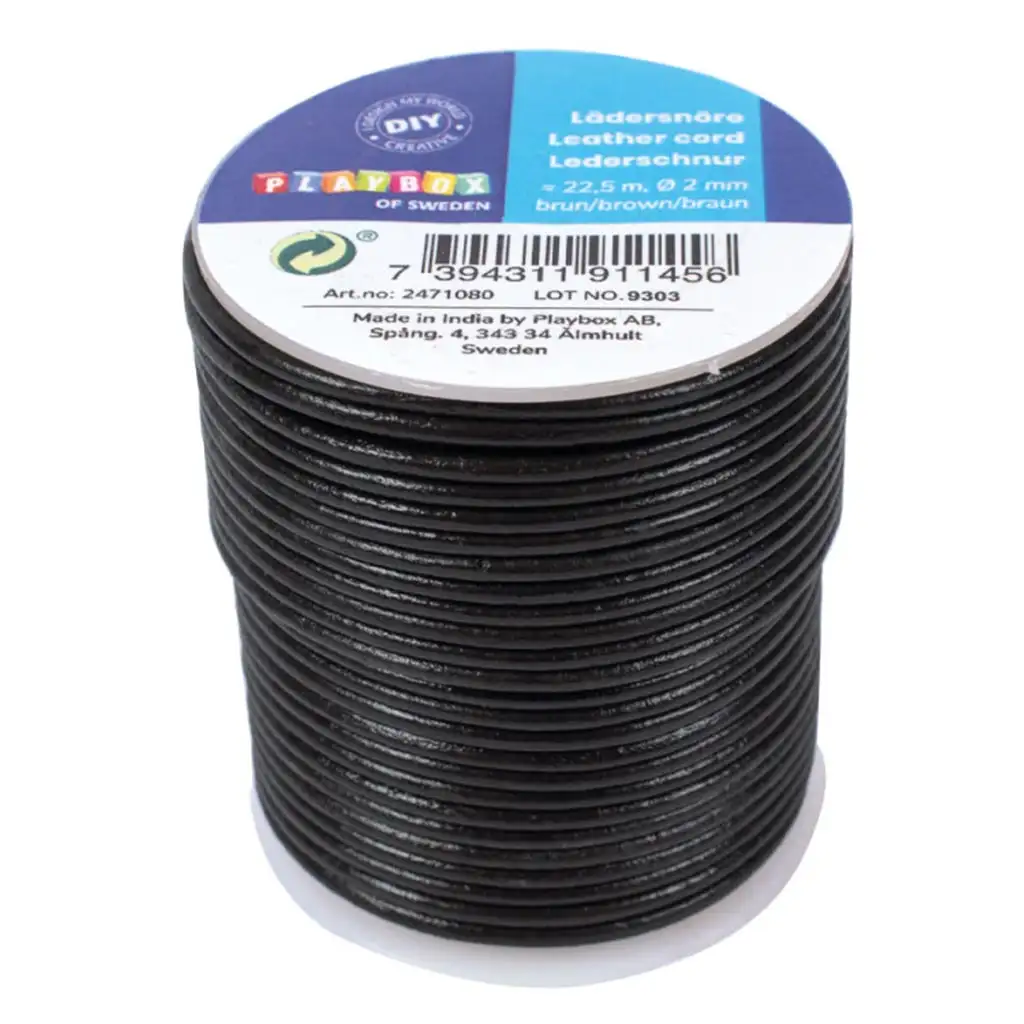 PlayBox: Lederkordel 22,5m x 2mm in Schwarz Bild 1
