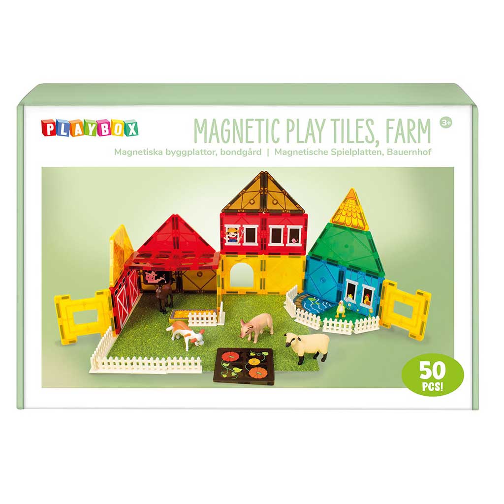 PlayBox: Magnetisches Bauspielzeug - Bauernhof Bild 1