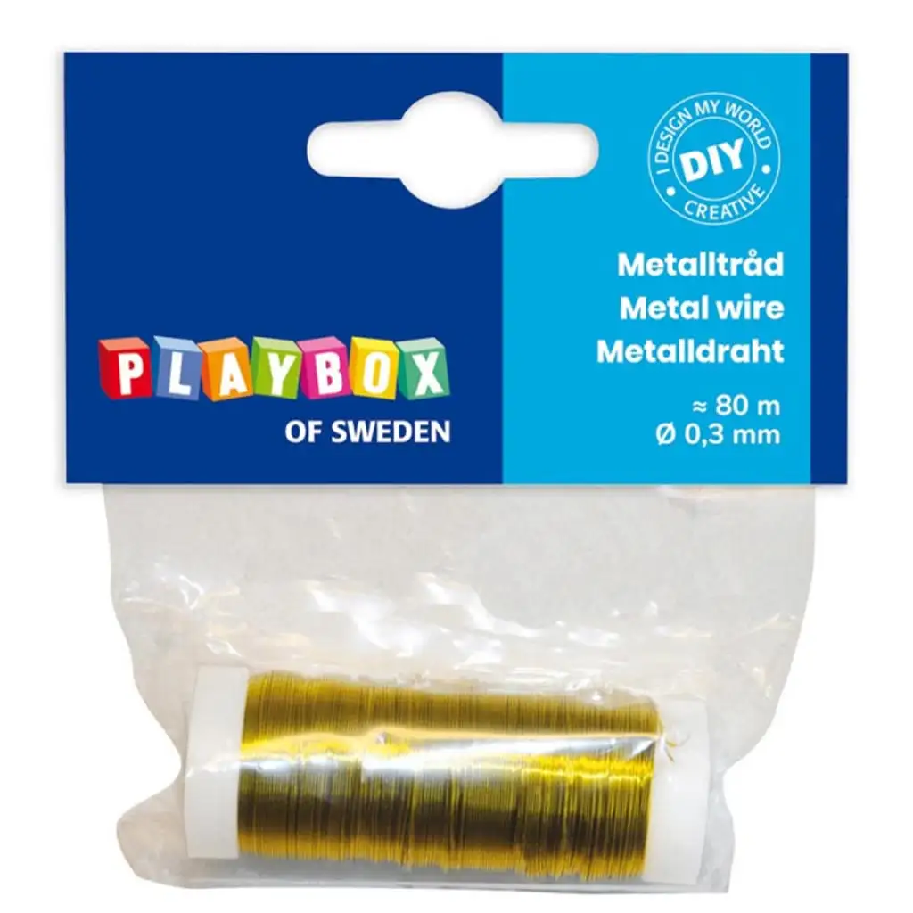 PlayBox: Metall-Binddraht in Goldfarbe 0,3mm 80m Bild 1