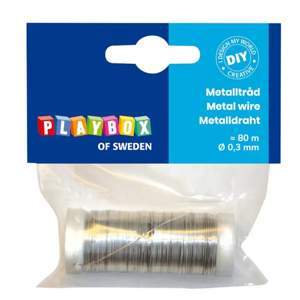PlayBox: Metall-Binddraht in Silber, 0,3 mm, 80 m Bild 1