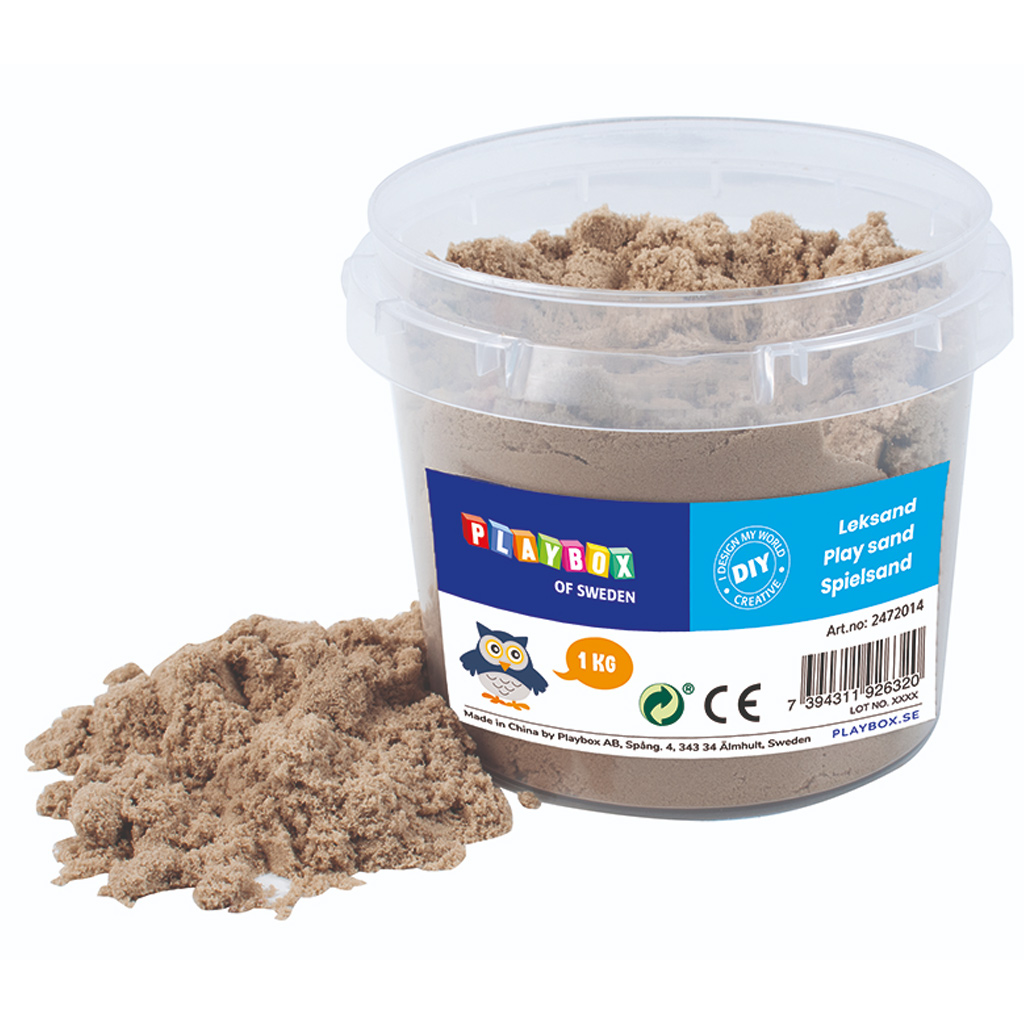 PlayBox: Naturfarbenes Sandspielzeug in einem Eimer 1kg Bild 1