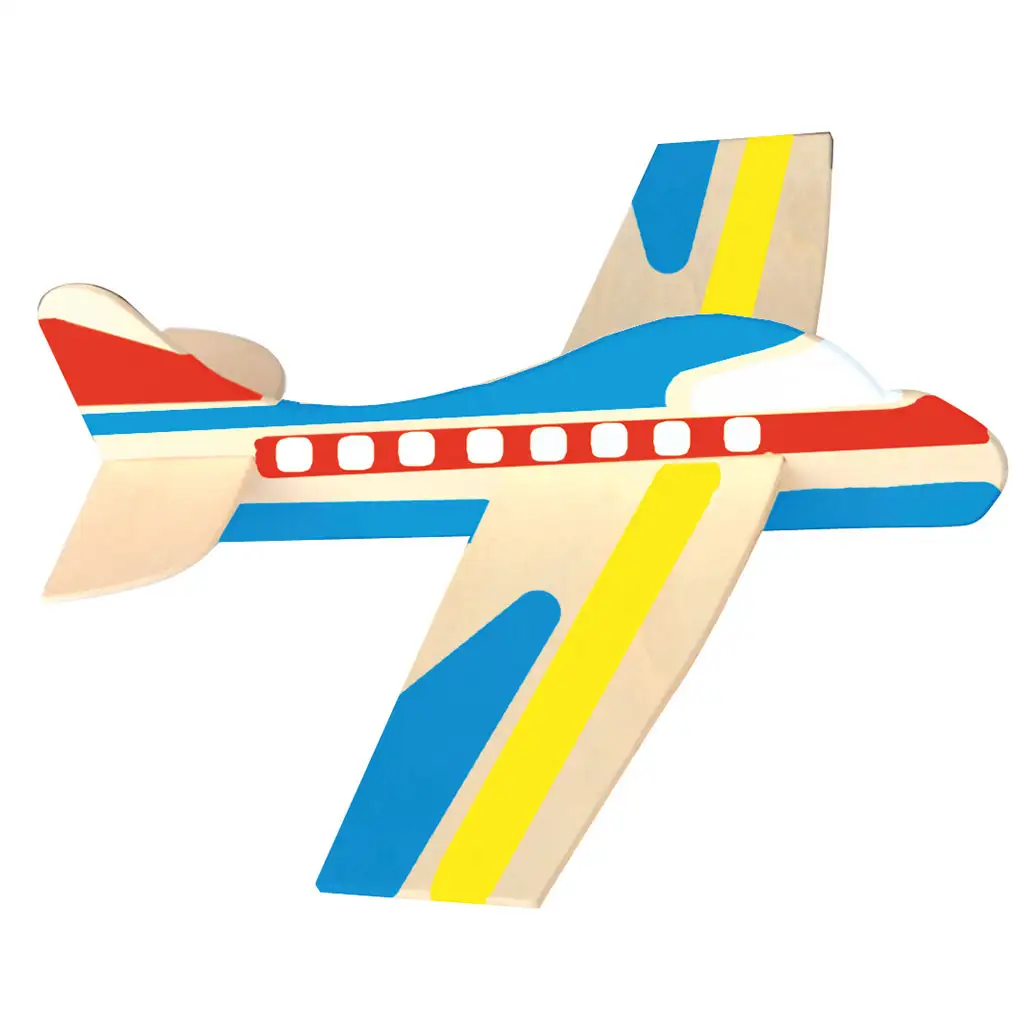 PlayBox: Naturholz zusammenbaubares Flugzeugmodell mit 12 Bauteilen Bild 1