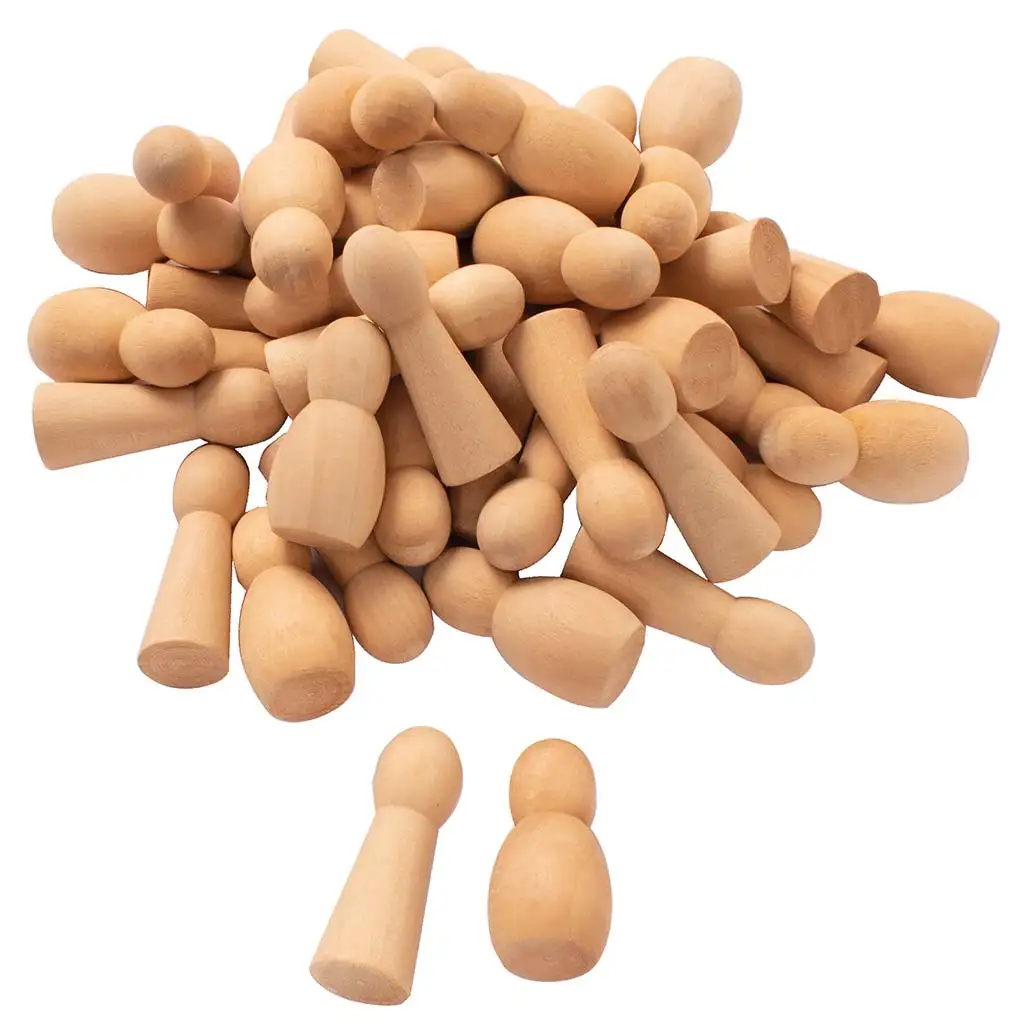 PlayBox: Naturholzfiguren 40x47mm 50er-Pack Bild 1