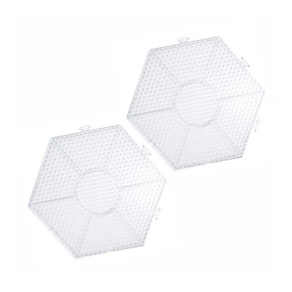 PlayBox: Sechseckige Grundplatte Set für 5mm MIDI Bügelperlen 2er Set Bild 2