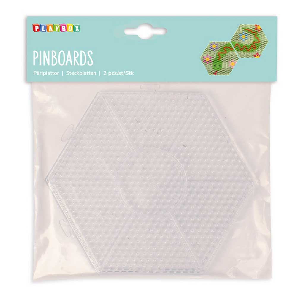 PlayBox: Sechseckige Grundplatte Set für 5mm MIDI Bügelperlen 2er Set Bild 1