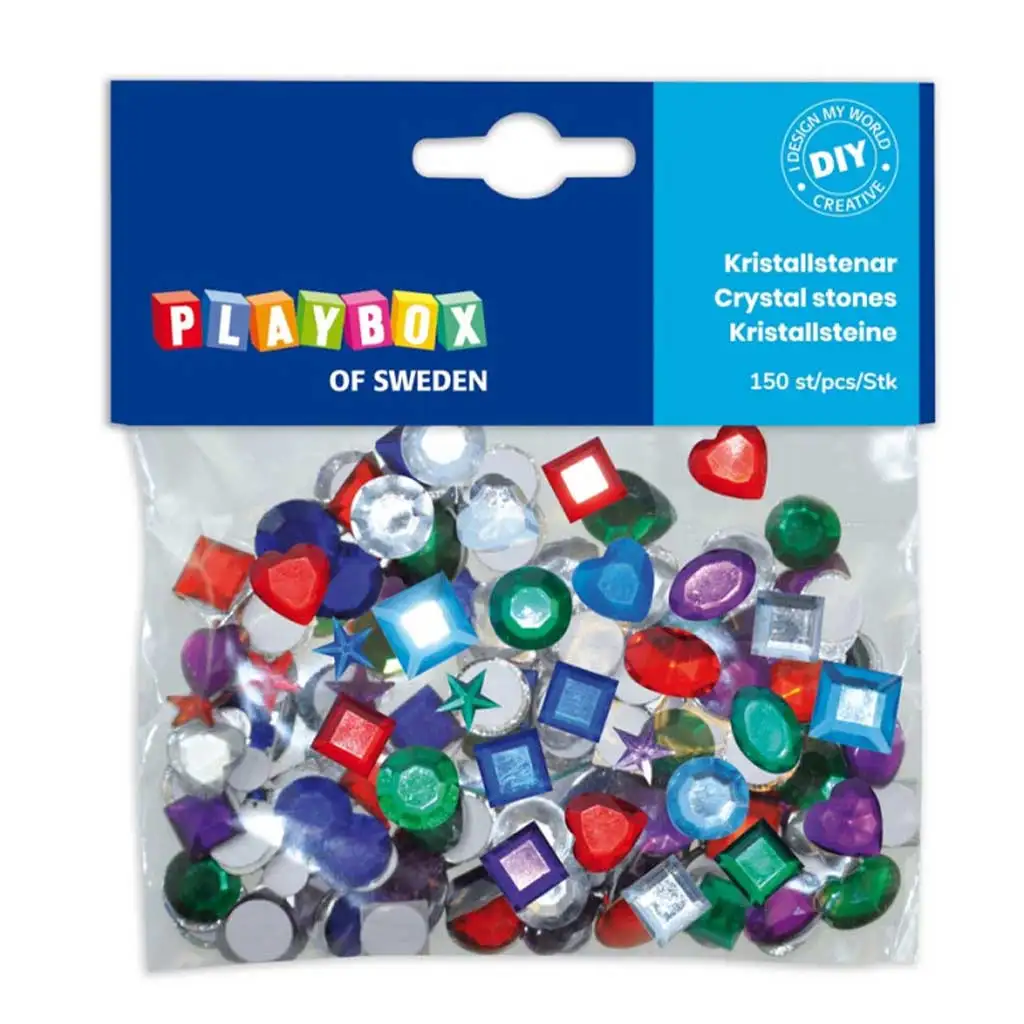 PlayBox: Selbstklebende Kristallsteine 150 Stück 10-14mm Bild 1