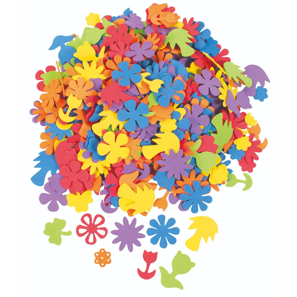 PlayBox: Set aus bunten Schaumstoffblumen, 425 Stück Bild 1