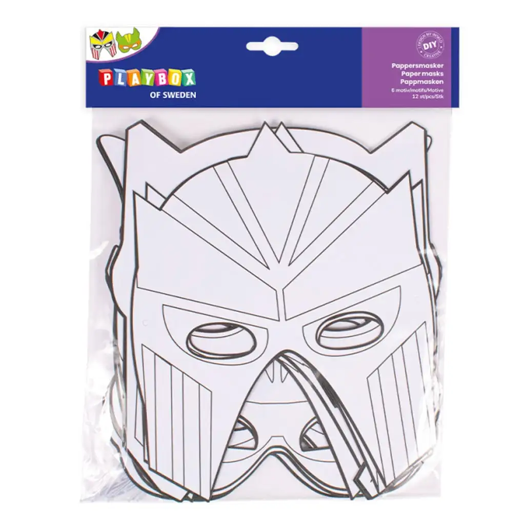 PlayBox: Superhelden-Papiermasken 12er-Set Bild 1