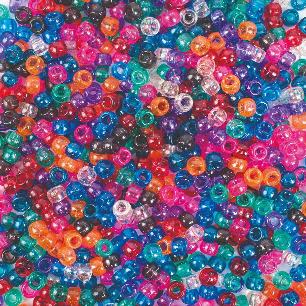 PlayBox: Transparente bunte Glitzerperlen Set 1000 Stück Bild 1