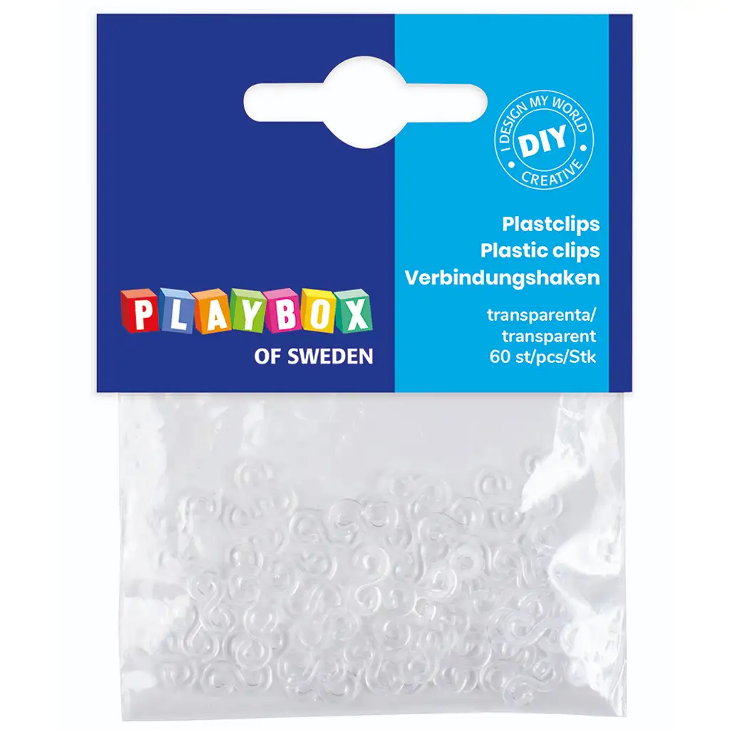 PlayBox: Transparente Kunststoff 'S' Clips für Schmuck 60er Set Bild 1