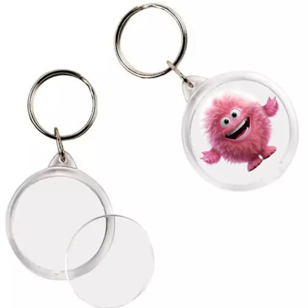 PlayBox: Transparenter runder Schlüsselanhänger mit 5cm Durchmesser 1Stück Bild 1