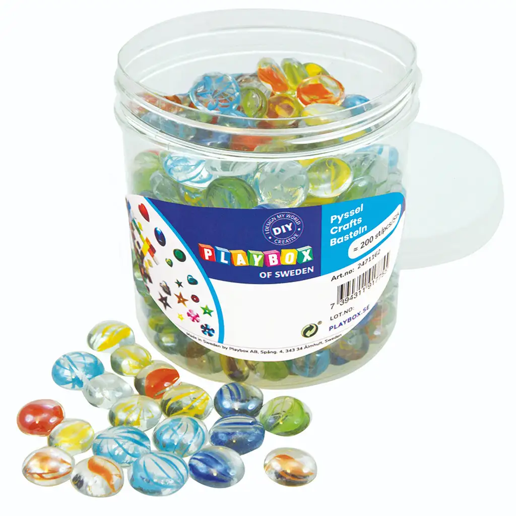 PlayBox: Transparentes Glasmurmeln Set 200 Stück Bild 1