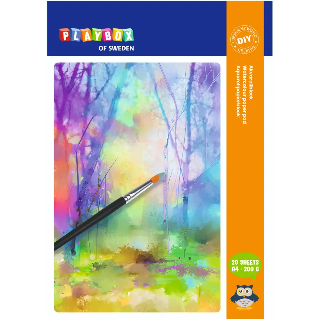 PlayBox: Weißes Aquarellpapier A/4 20er Set Bild 1