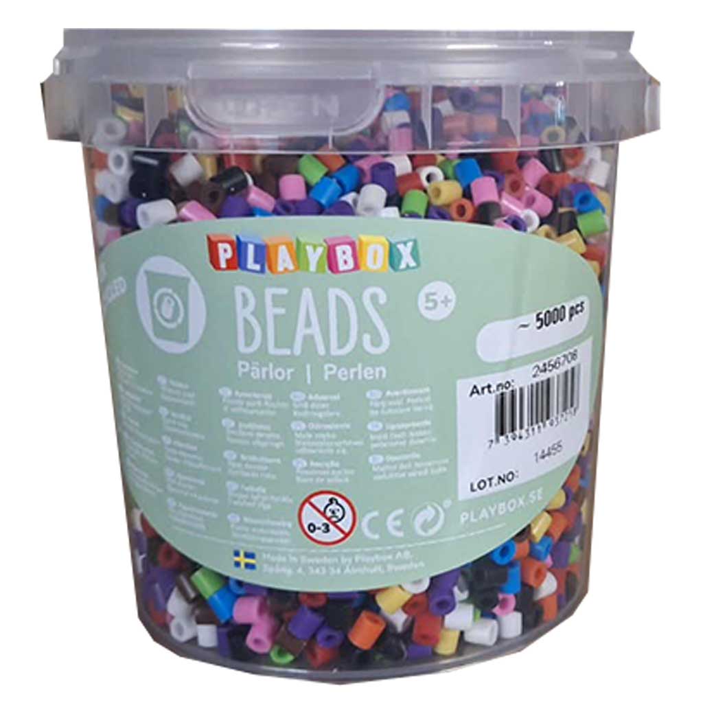PlayBox: Wiederverwendete 5mm MIDI bügelbare Perlen 5000 Stück Packung in verschiedenen Farben Bild 1