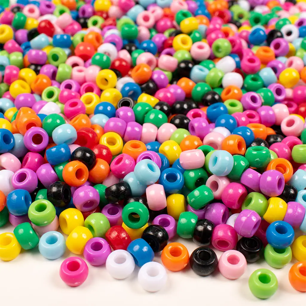 PlayBox: Zylinderförmige bunte Perlen Grundfarben 1000er-Pack Bild 1