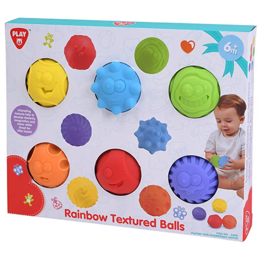 Playgo: Tastfördernde Regenbogen-Babykugeln Bild 1