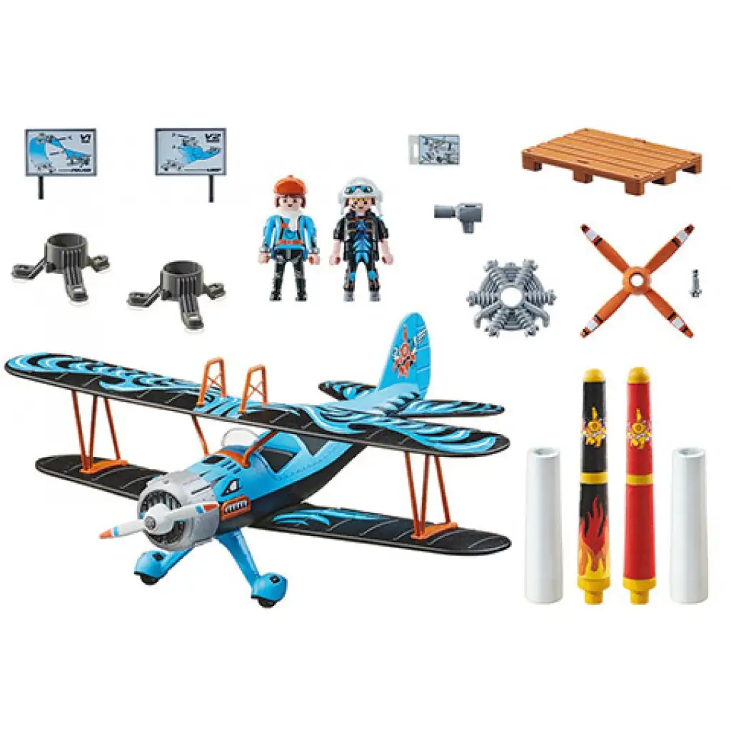 Playmobil: Air Stuntshow - "Phönix" Doppeldecker mit Sound (70831) Bild 2