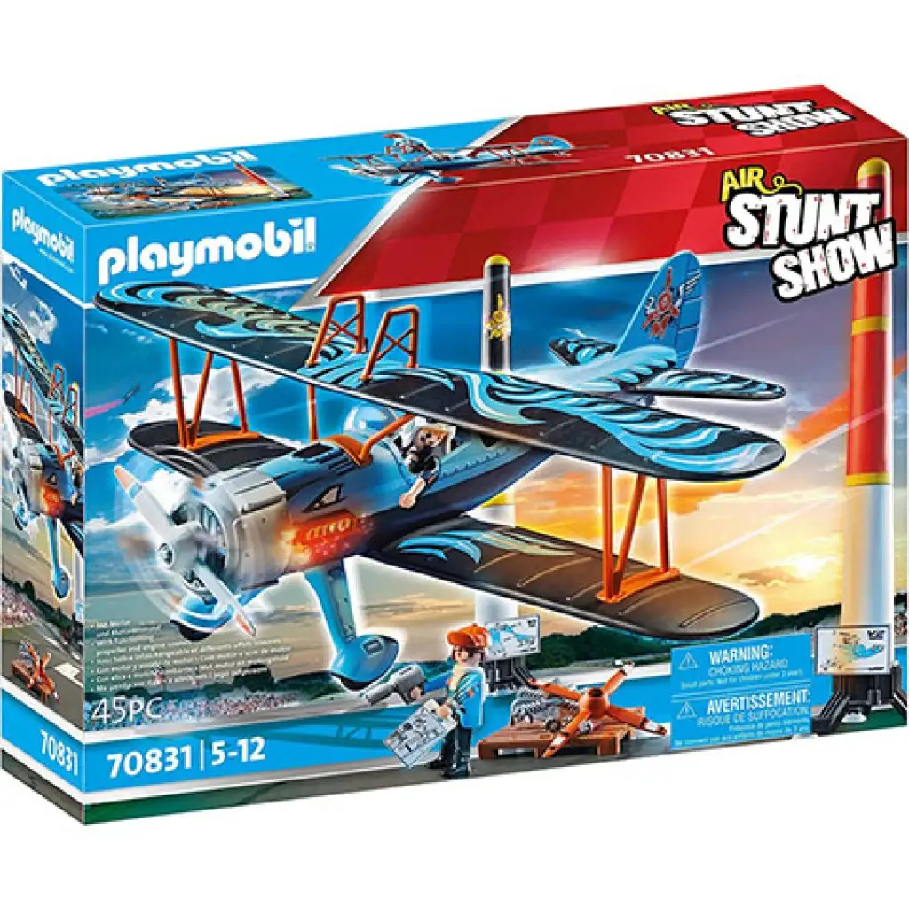 Playmobil: Air Stuntshow - "Phönix" Doppeldecker mit Sound (70831) Bild 1