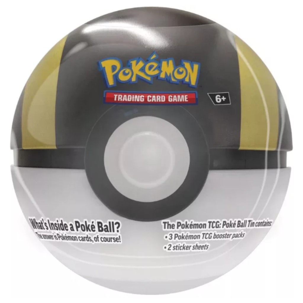 Pokémon TCG 2024 Poké Ball Dose – Pokéball-förmige Metalldose mit 3 Boostern in verschiedenen Varianten Bild 2