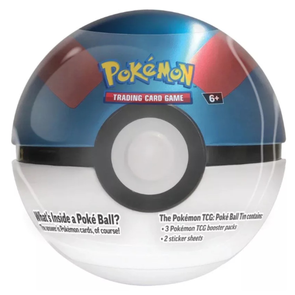 Pokémon TCG 2024 Poké Ball Dose – Pokéball-förmige Metalldose mit 3 Boostern in verschiedenen Varianten Bild 5