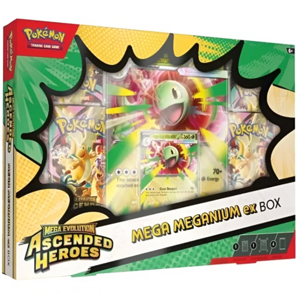 Pokémon TCG: Mega Evolution - Aufgestiegene Helden - Mega Meganium ex Box Bild 1