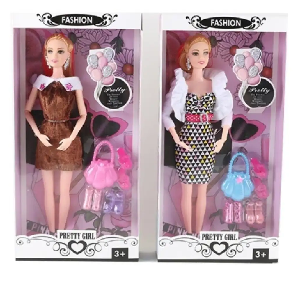 Pretty Girl: Modepuppe-Set mit Zubehör in verschiedenen Ausführungen, 30 cm Bild 1