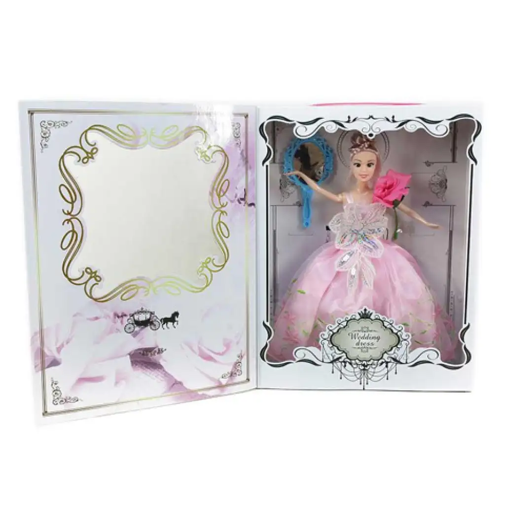 Puppe im rosa Brautkleid mit Zubehör, 30 cm Bild 1