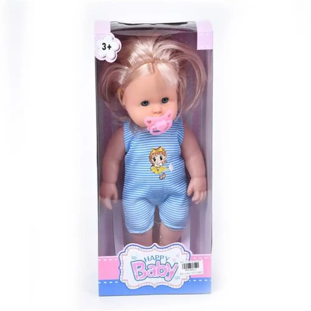 Puppe mit blonden Haaren, Stimme und Schnuller, 35 cm Bild 1
