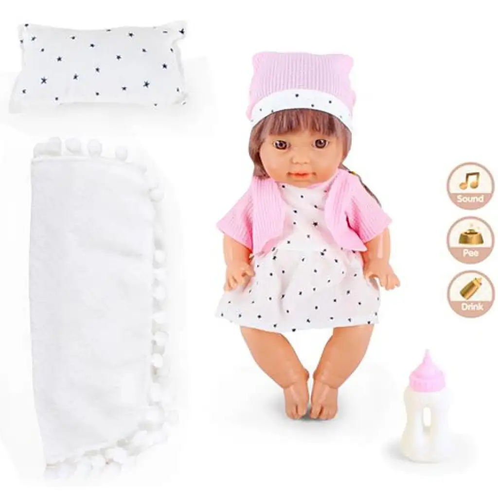 Weinendes Baby mit Geräuschen und Kissen 30cm Bild 2