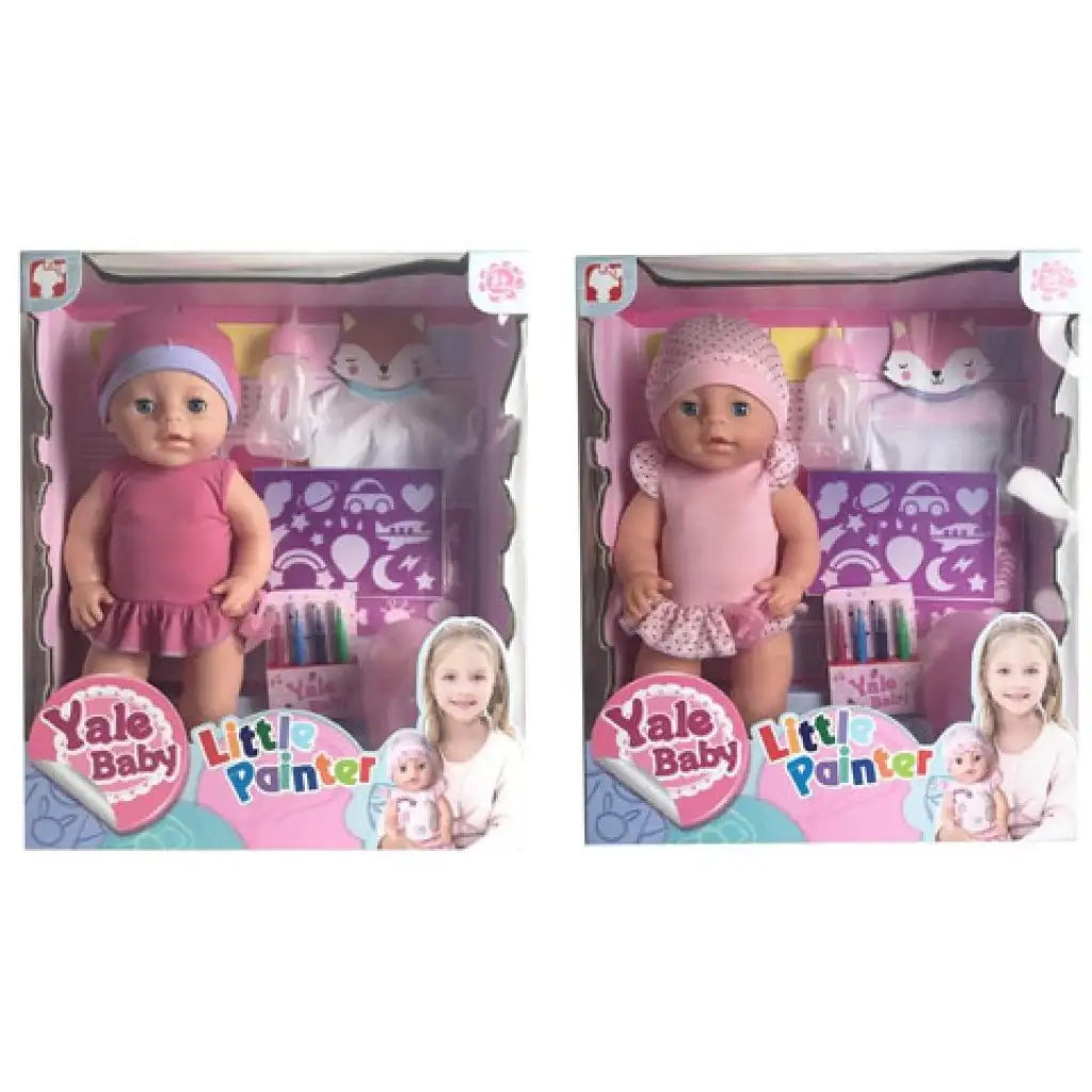 Pipi Mädchen Puppe mit ausmalbarem Oberteil und Zubehör in zwei Varianten Bild 1