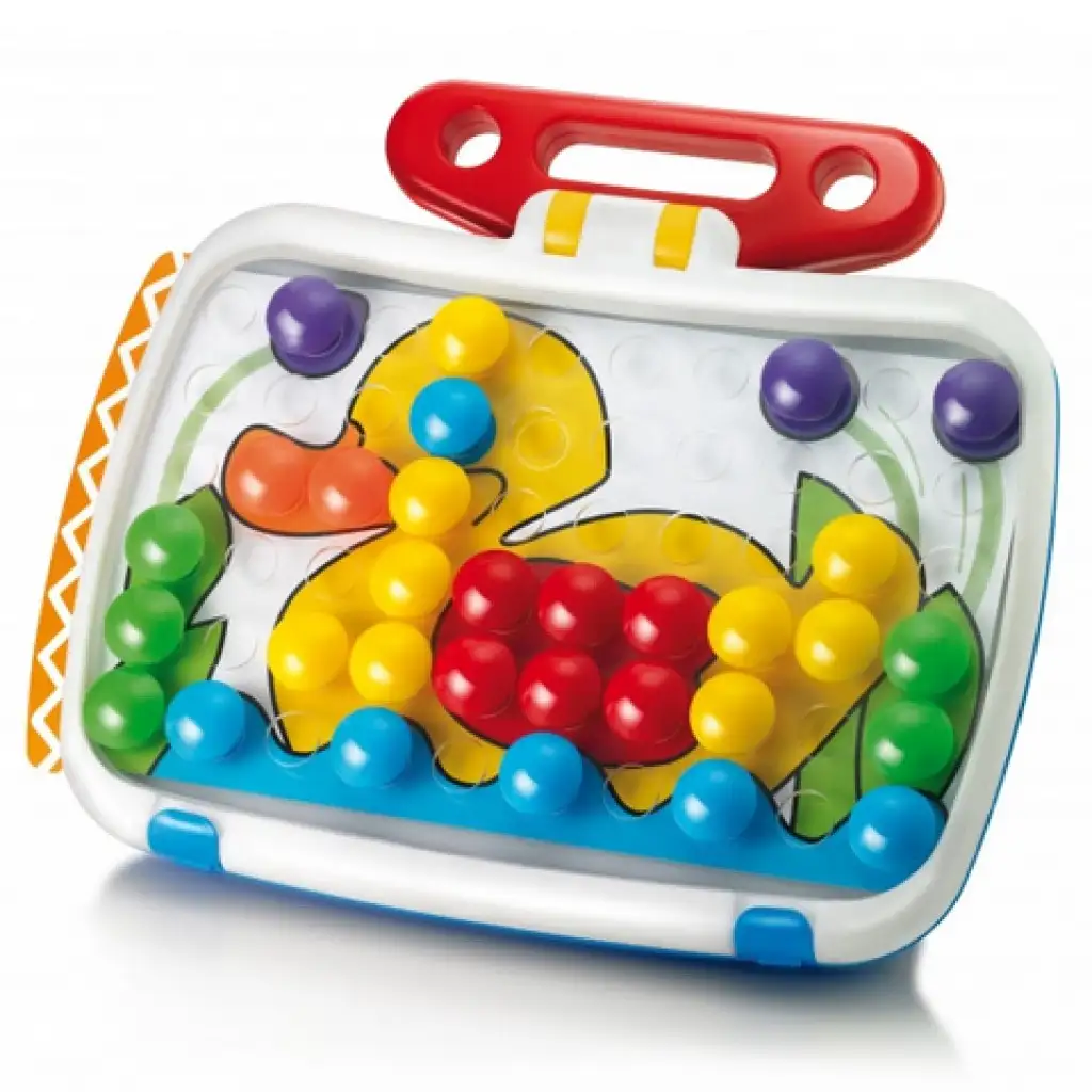 Quercetti: 2-in-1 Junior Steckmosaik-Set mit Zeichentafel Bild 2