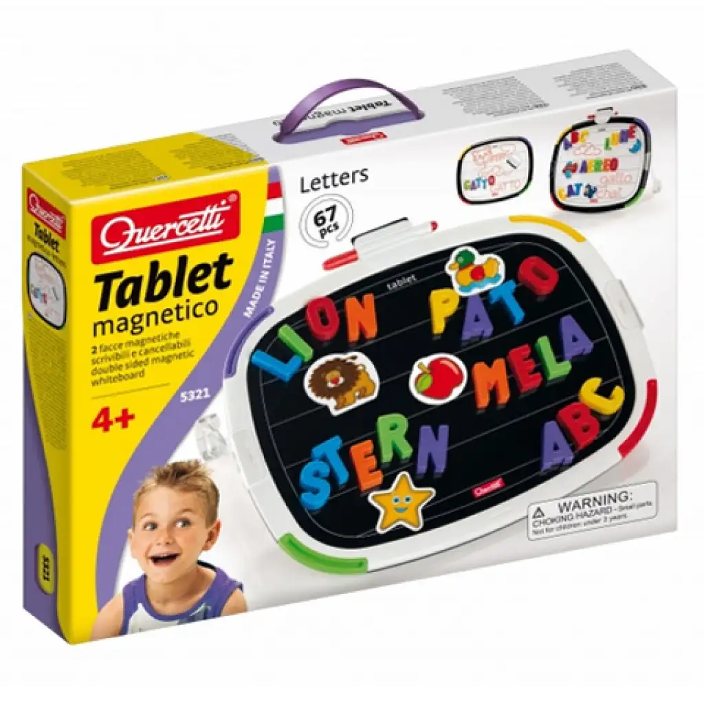 Quercetti: Beidseitige magnetische Tafel mit Buchstaben und Filzstift Bild 1