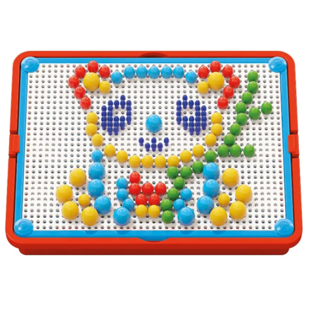 Quercetti: Bunte Steckmosaik-Set mit Tieren, 150 Stück Bild 4