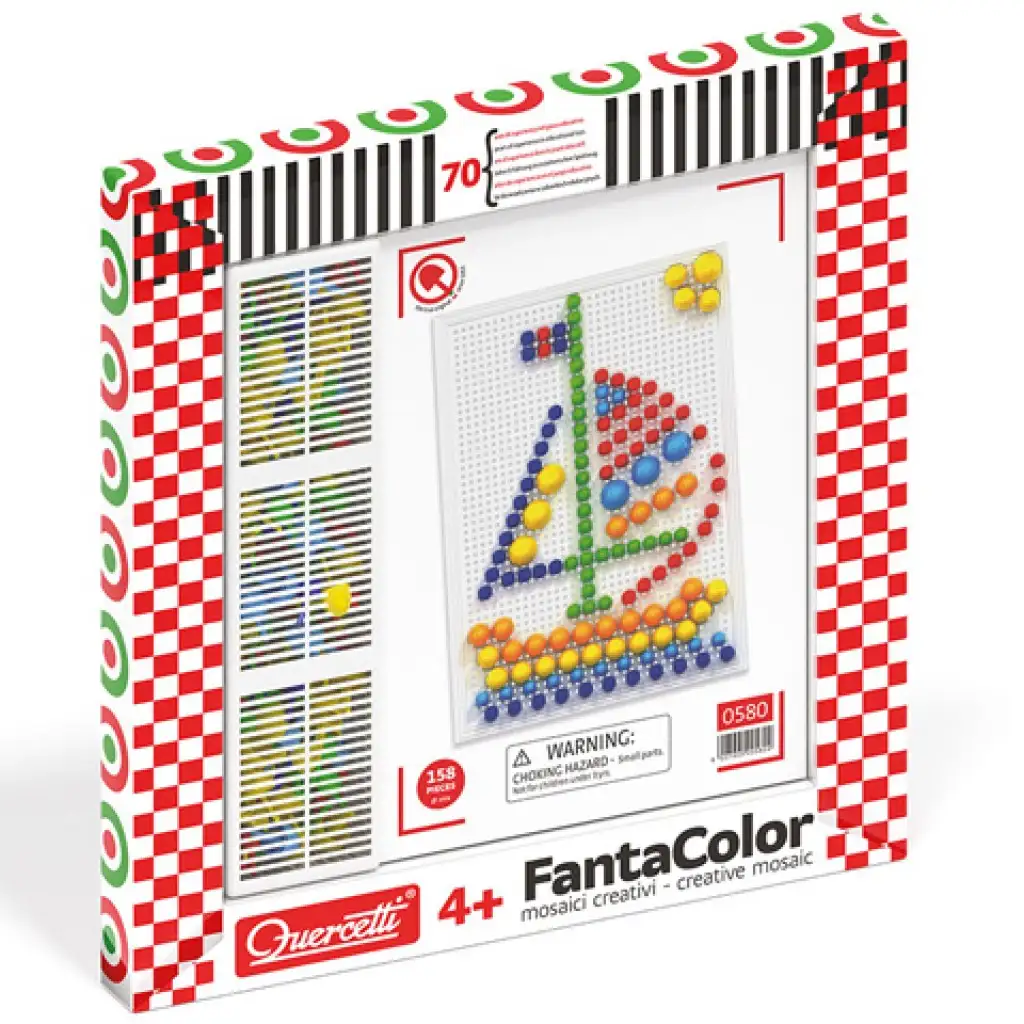 Quercetti: Fantacolor Mosaik Segelboot 70 Stück Bild 1