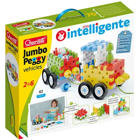 Quercetti: Jumbo Pötyi Fahrzeuge 62-teiliges Set Bild 1
