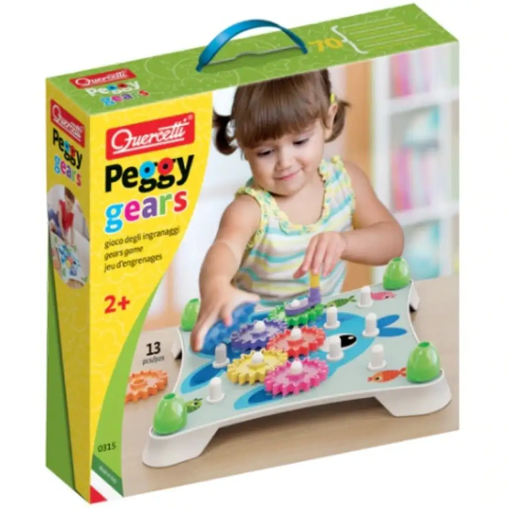 Quercetti: Peggy Gears 13-teiliges Zahnradspielset Bild 1