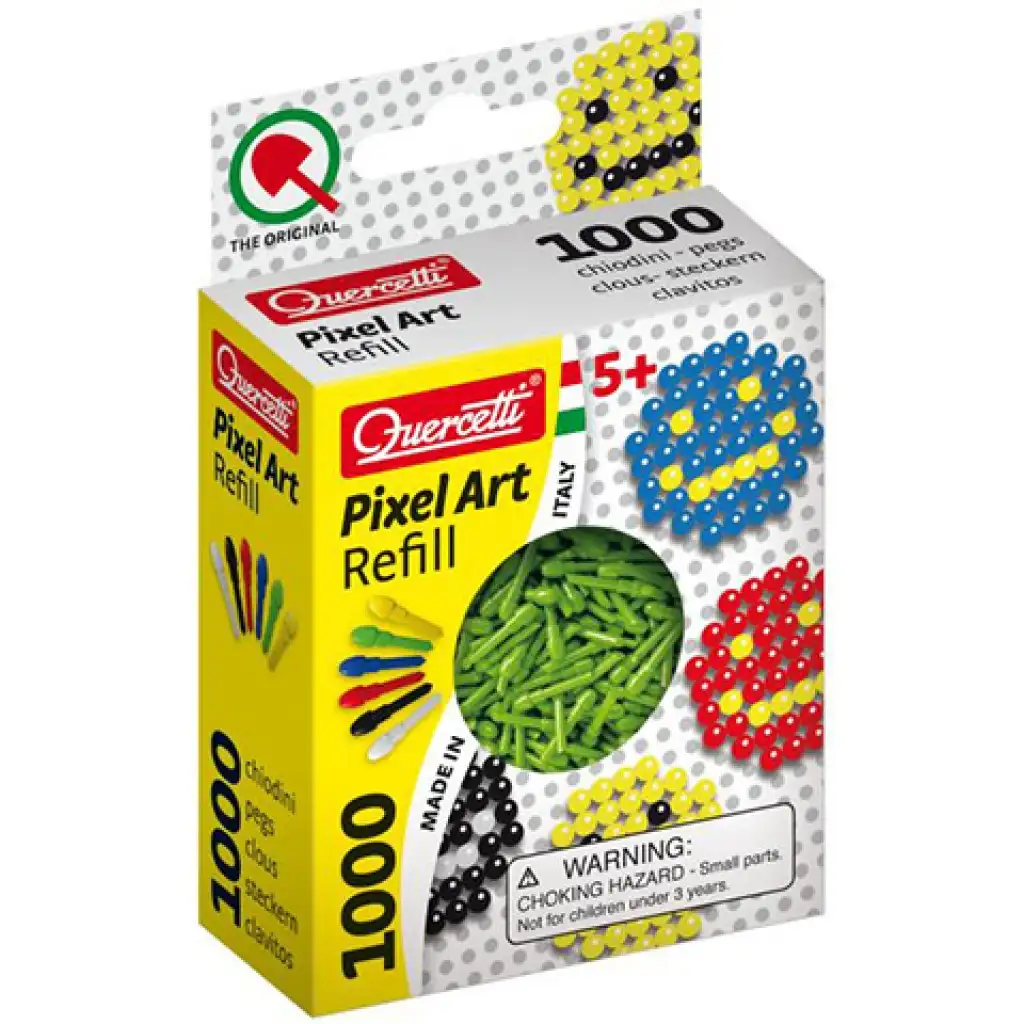Quercetti: Pixel Art grüne 4mm-Nachfüllpünktchen 1000 Stück Bild 1