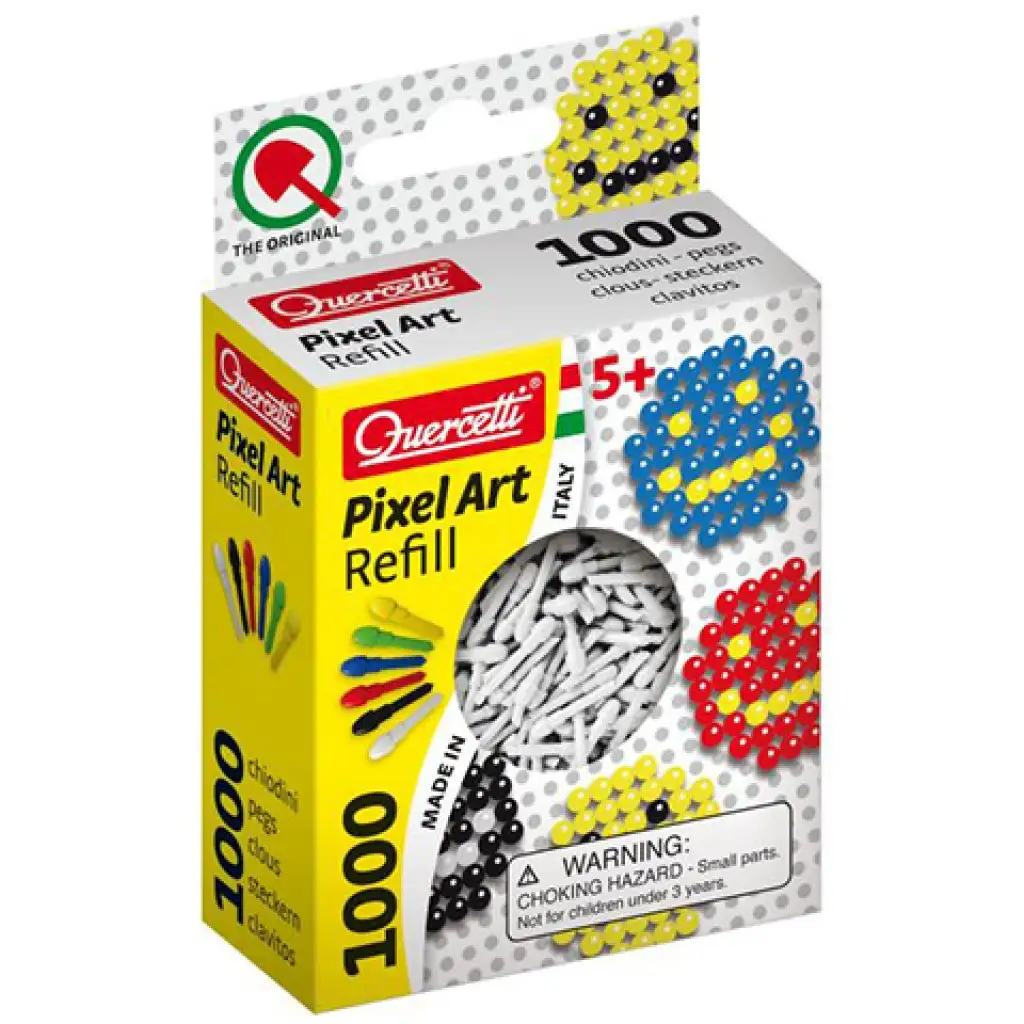 Quercetti: Pixel Art weiße 4mm-Nachfüllpünktchen, 1000 Stück Bild 1