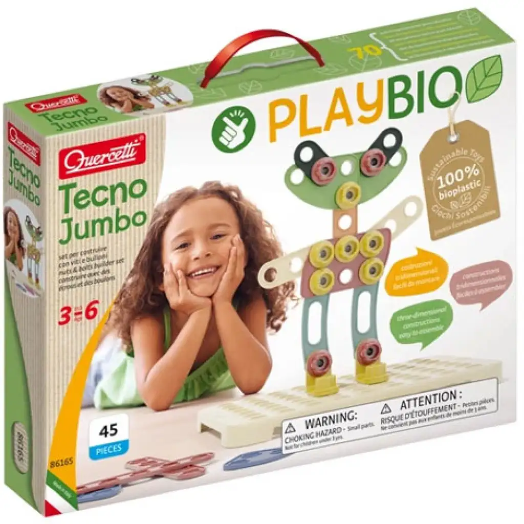 Quercetti: Play Bio Tecno Jumbo Konstruktionsspielzeug 42-teilig Bild 1