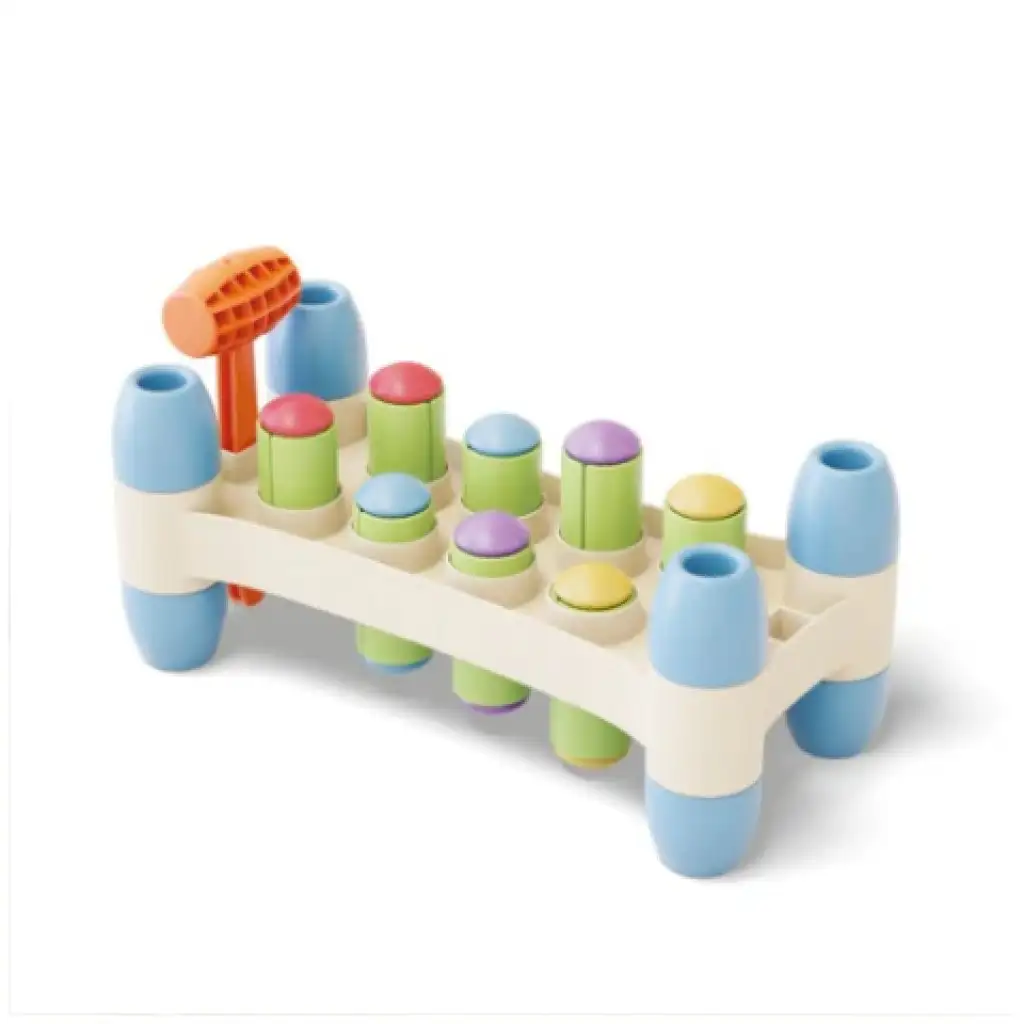 Quercetti: Play Eco Peggy Geschicklichkeitsspiel mit Hammer Bild 3